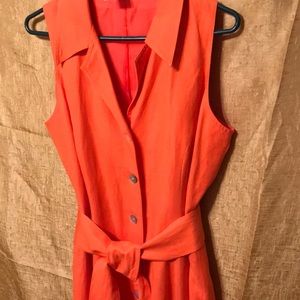 Coldwater Creek linen and rayon sleeveless dress.